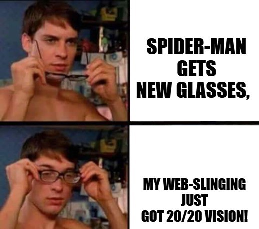Spiderman glasses Meme
