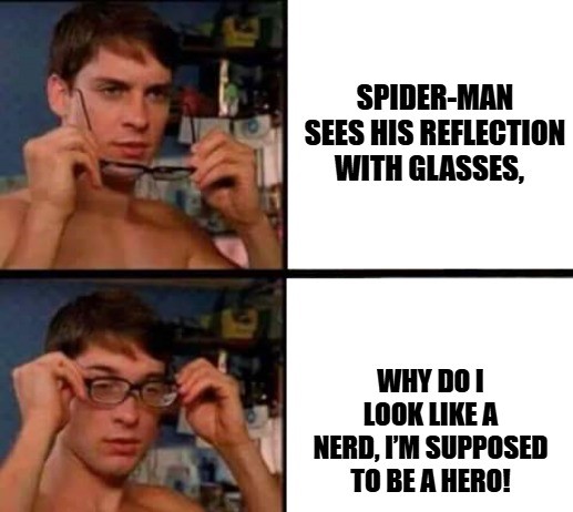 Spiderman glasses Meme