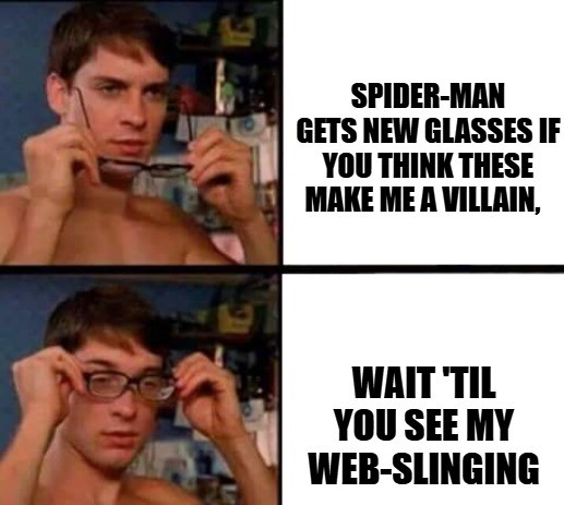 Spiderman glasses Meme