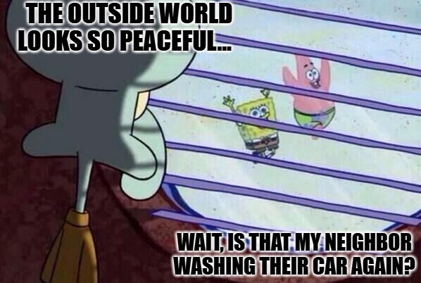 Squidward Window Meme