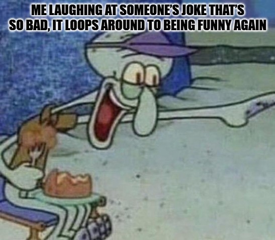 Squidward Laughing Meme