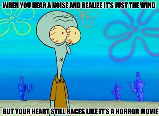 Squidward Scared Meme